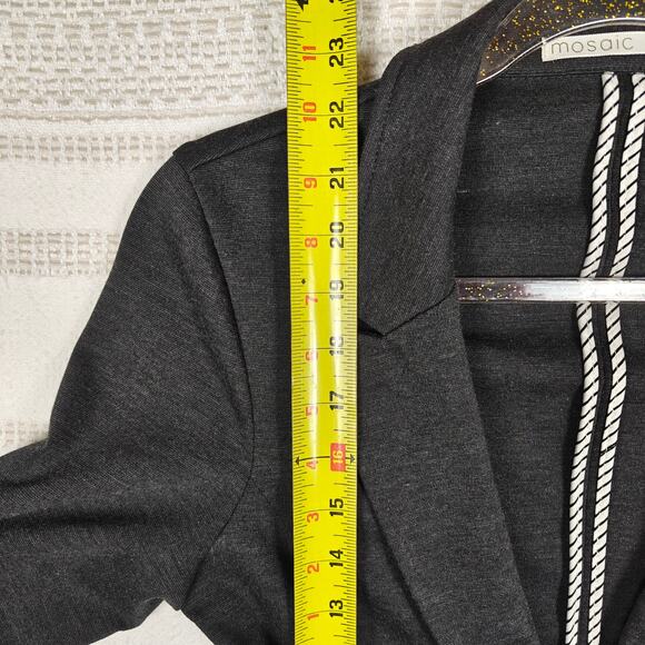 Mosaic & Co Black One Button Blazer Jacket Women’s Size M - Picture 4 of 9